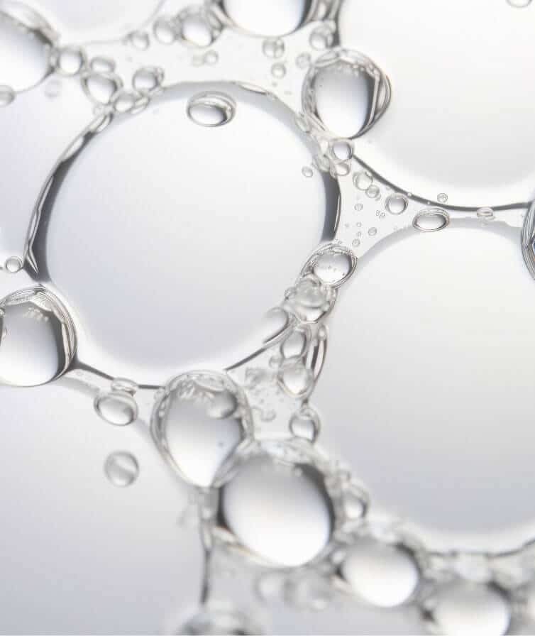 Close up of liquid bubbles molecules, magnesium lysinate glycinate
