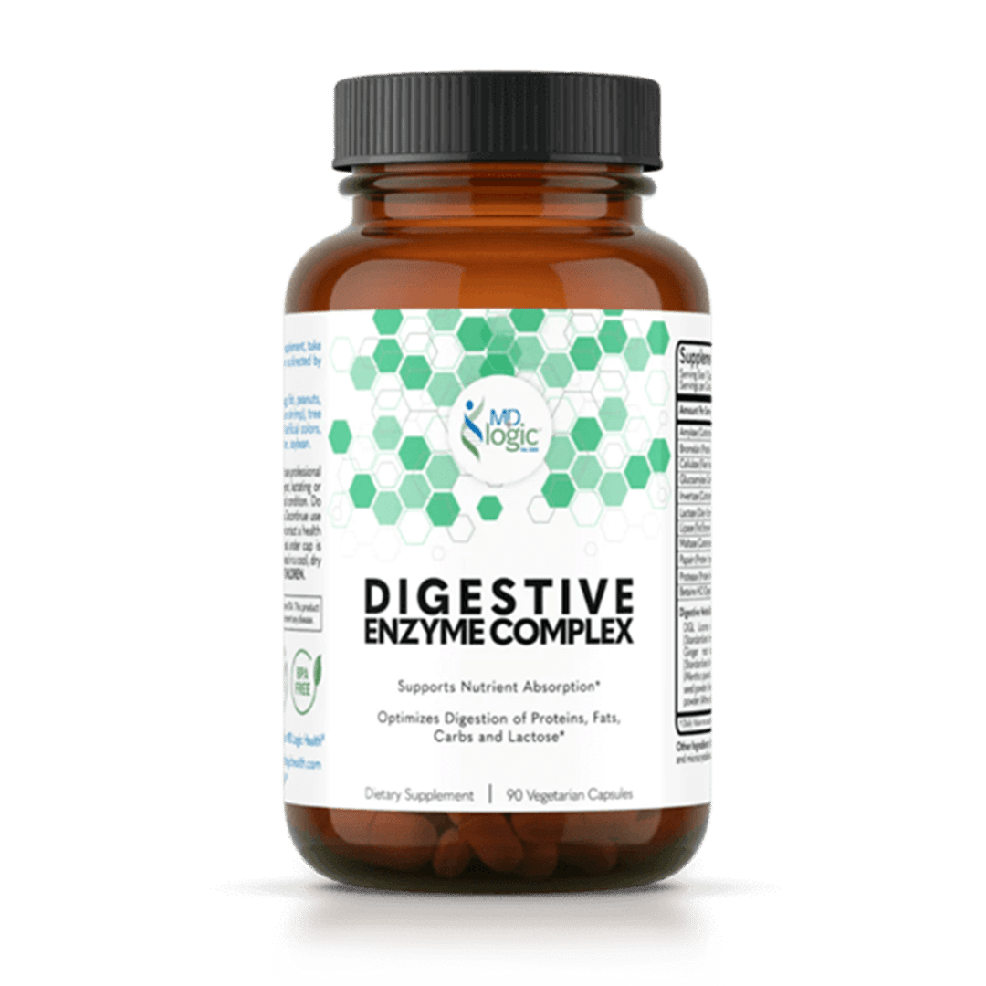 Digestive Enzyme Complex, MD Logic amber bottle